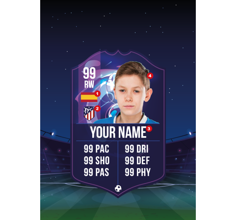 Store enfants carte de footballeur  - TenStickers