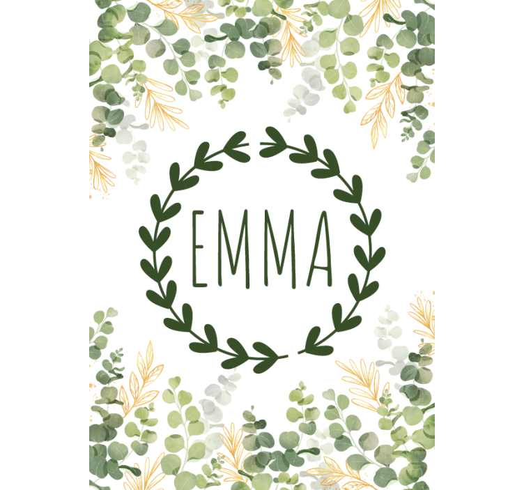 Store enfants couronne de laurier avec prénom - TenStickers