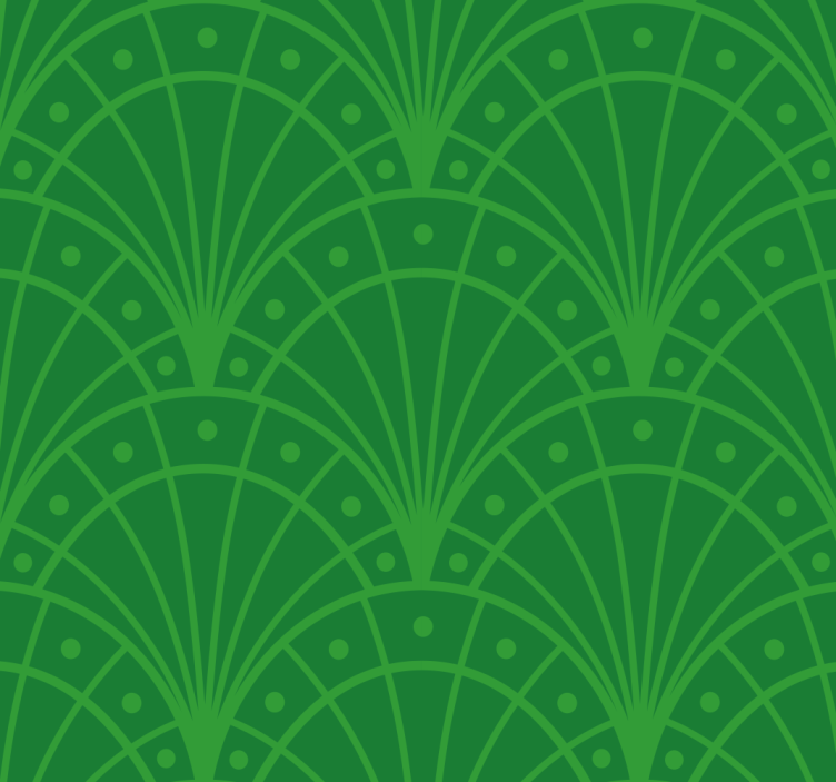 Store vert salon élégant demi-cercles - TenStickers