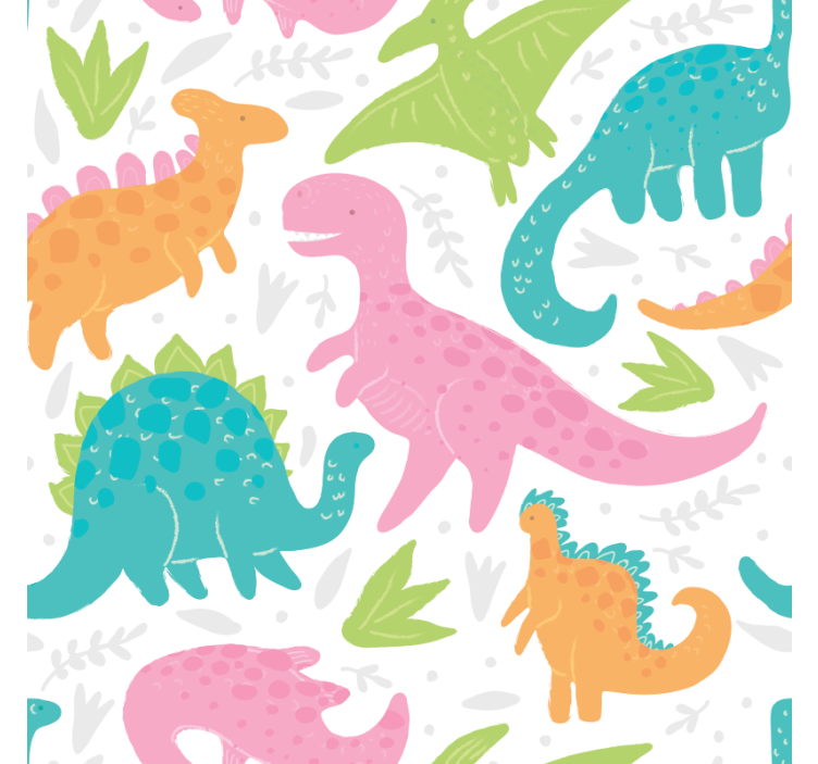 Store dinosaure couleurs pastel - TenStickers
