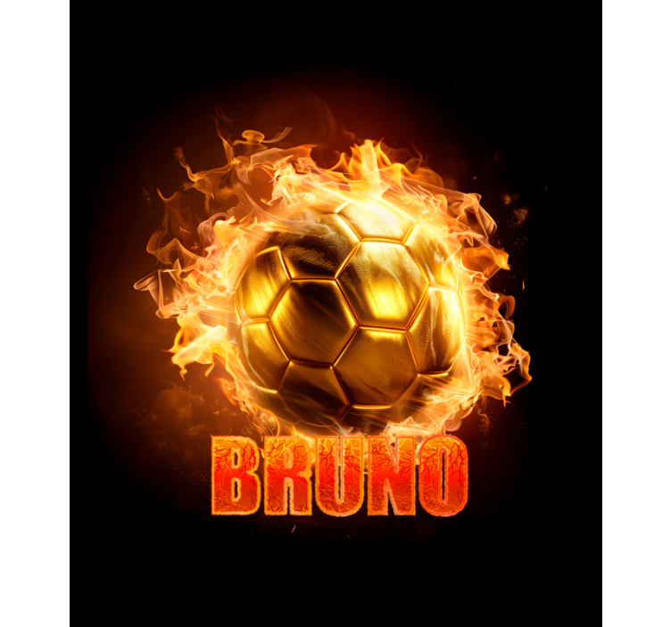 Store enrouleur football boule de feu dorée - TenStickers