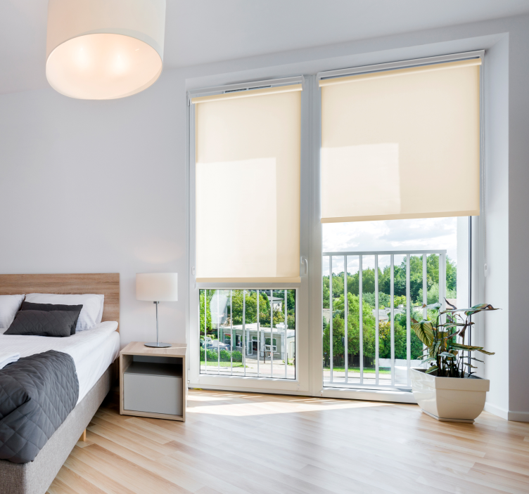 Store enrouleur translucide couleur camel - TenStickers