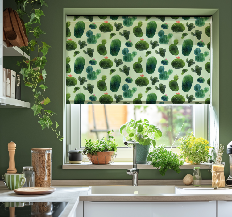 Store enrouleur cactus motif du désert - TenStickers