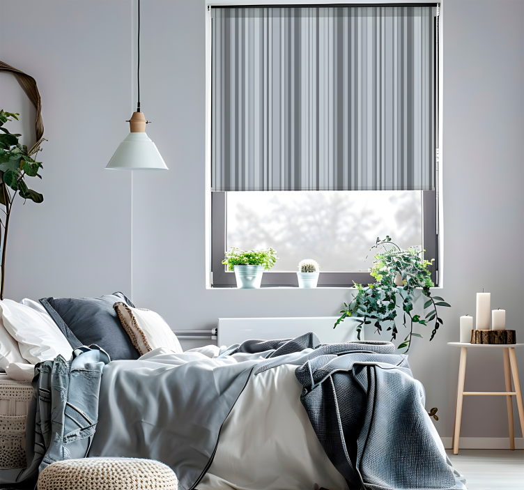 Store enrouleur moderne lignes grises - TenStickers