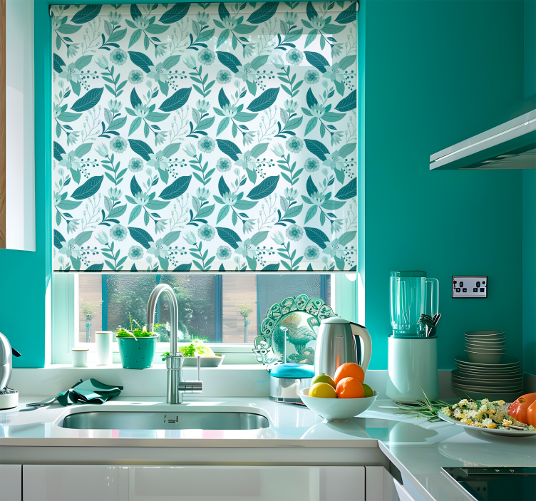 Store enrouleur scandinave flore de style nordique - TenStickers