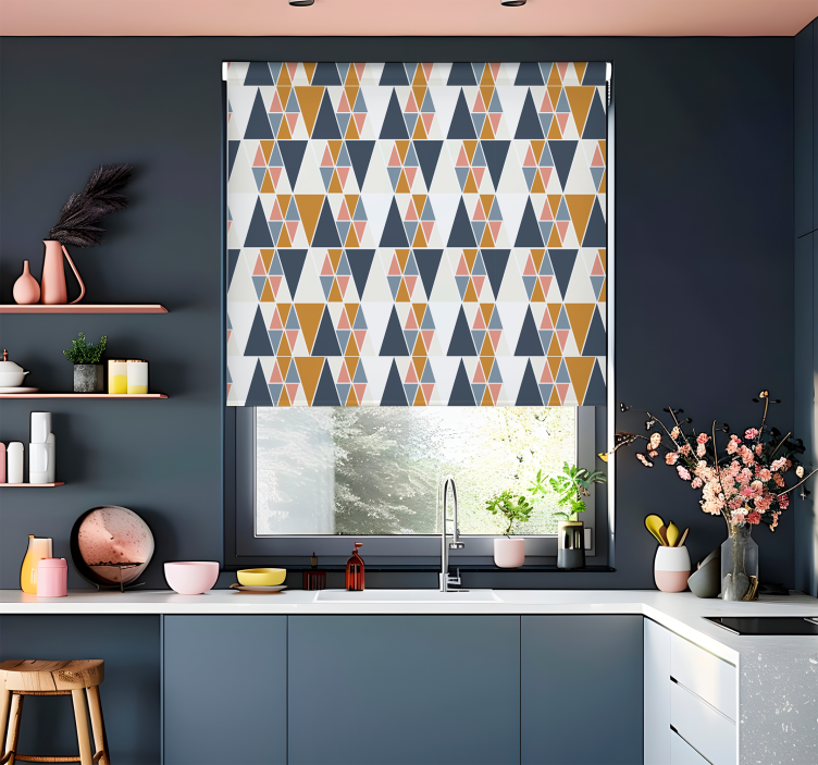 Store enrouleur scandinave motif triangulaire - TenStickers