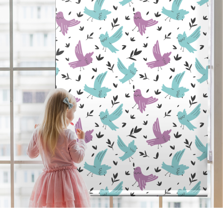 Store enrouleur animaux motif aviaire vibrant - TenStickers