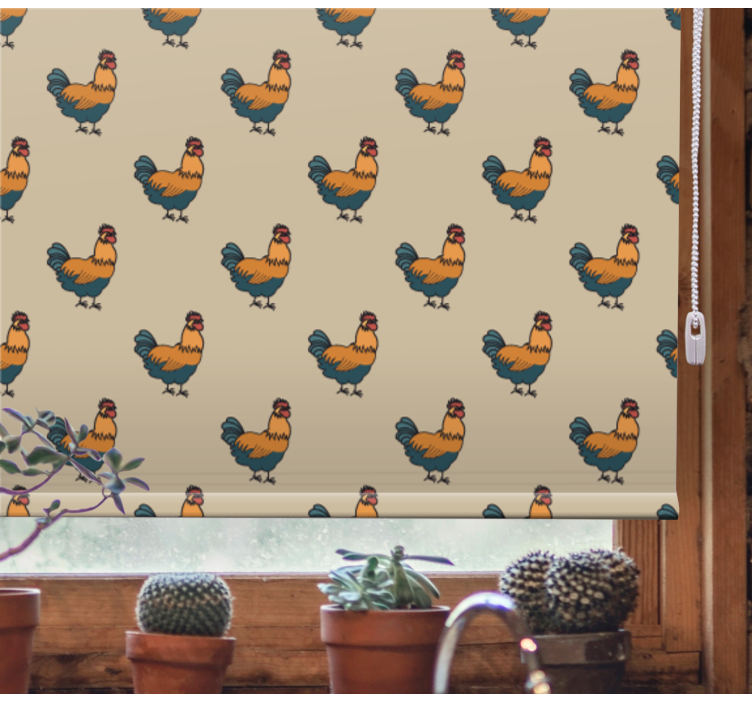 Store enrouleur animaux motif de coq charmant - TenStickers