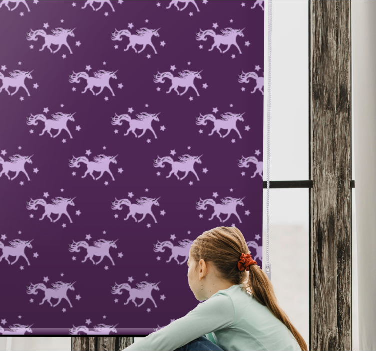 Store enrouleur animaux motif de licorne magique - TenStickers