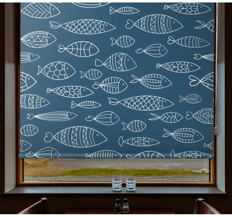 Store enrouleur animaux motif de poisson - TenStickers