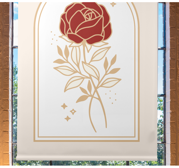 Store enrouleur élégant rosace arquée beige - TenStickers