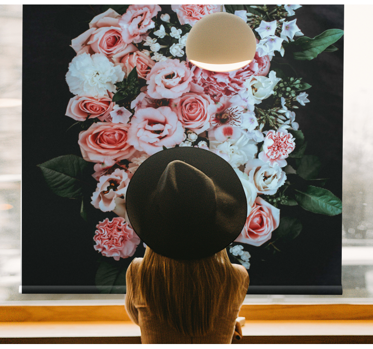 Store enrouleur fleur composition florale fleurie - TenStickers