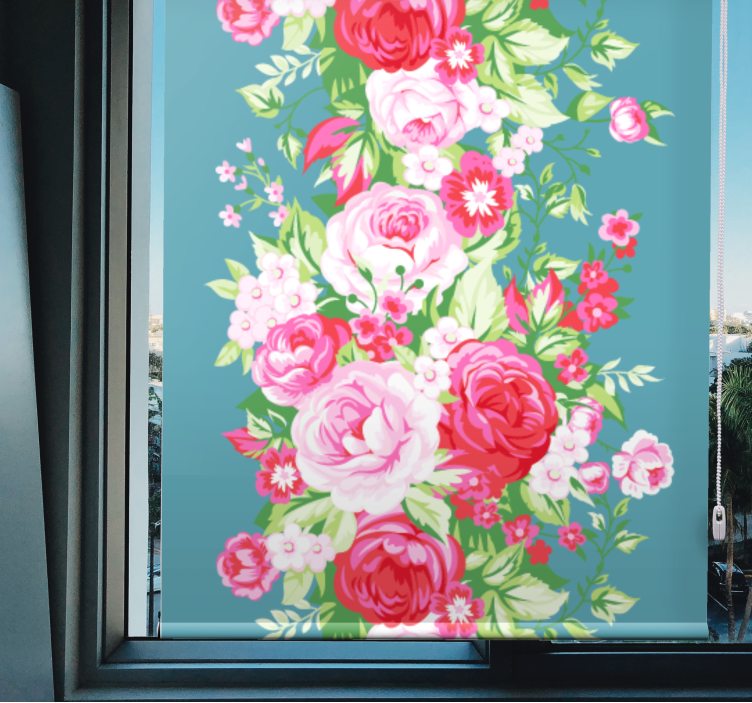 Store enrouleur fleur roses et fleurs - TenStickers