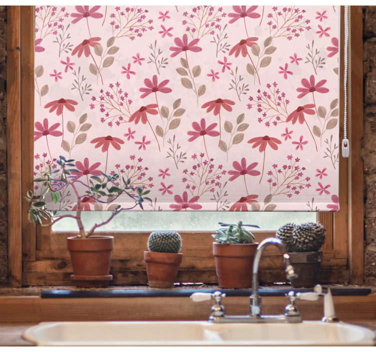 Store enrouleur fleurs et plantes arrangement botanique joie - TenStickers