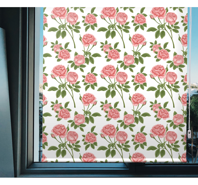 Store enrouleur fleurs et plantes beau motif de roses - TenStickers