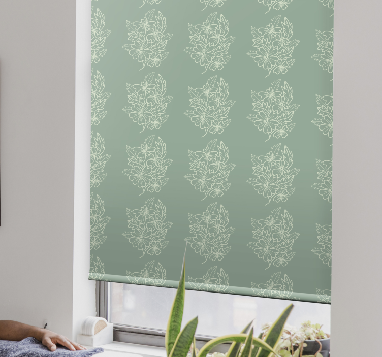 Store enrouleur fleurs et plantes motif de feuilles florales - TenStickers