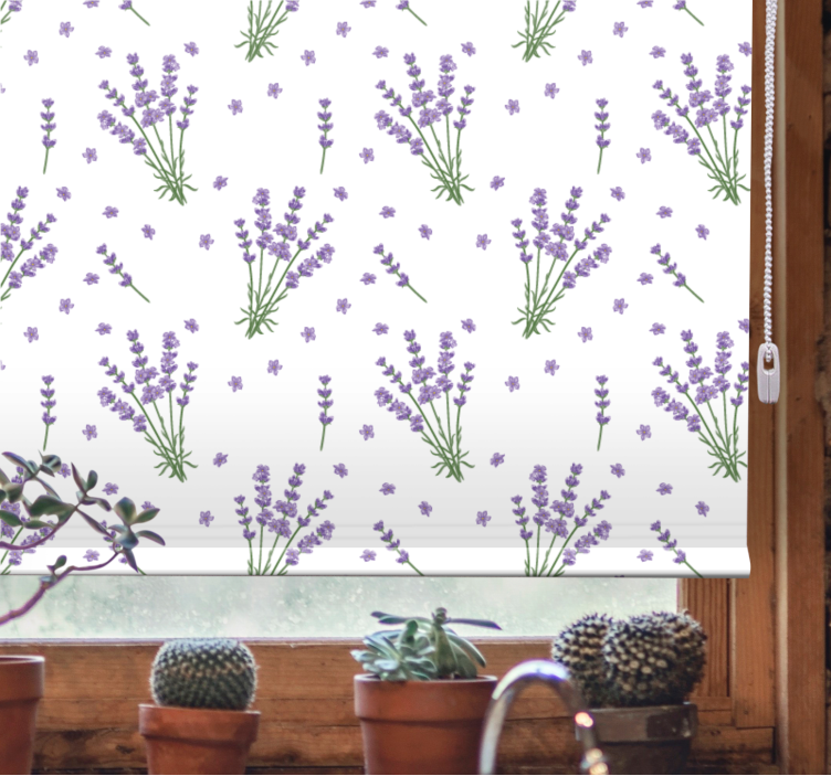 Store enrouleur fleurs et plantes motif lavande - TenStickers
