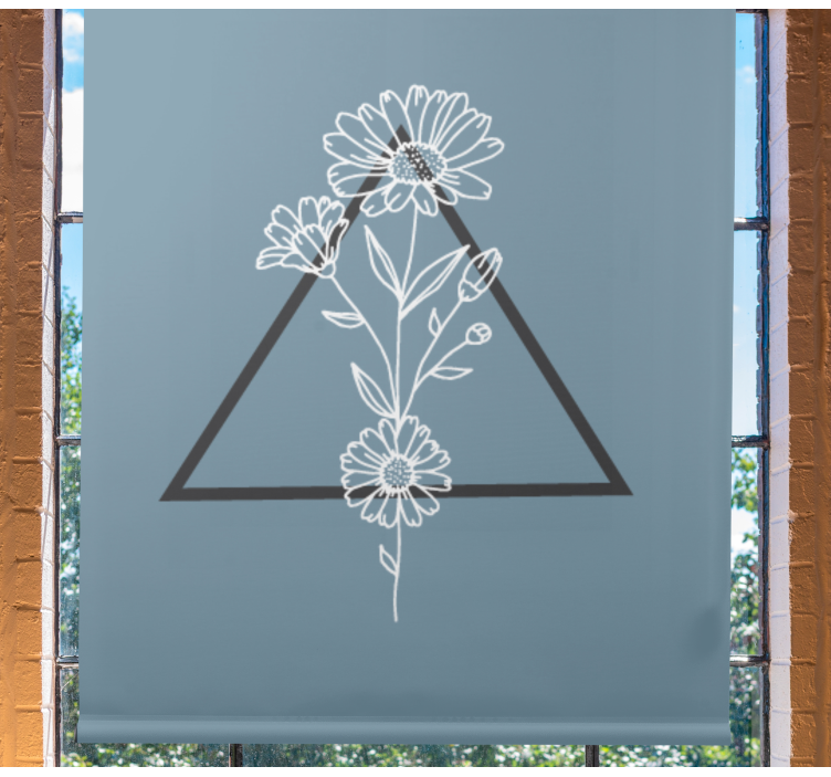 Store enrouleur fleurs et plantes motif triangulaire élégant - TenStickers