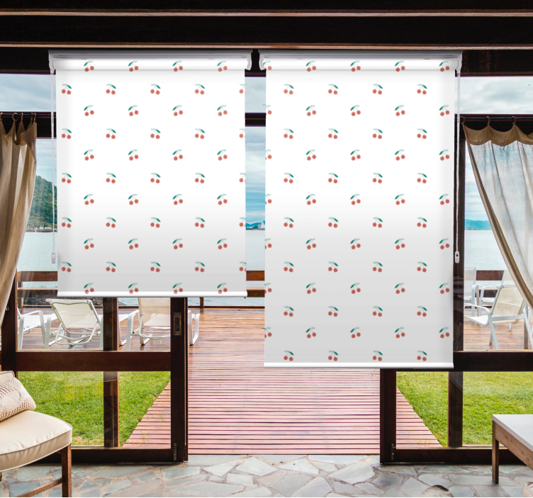 Store enrouleur fruits et légumes motif de cerises - TenStickers