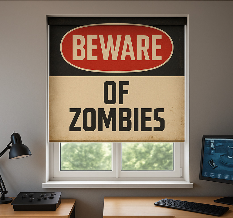 Store enrouleur gamer attention aux zombies - TenStickers