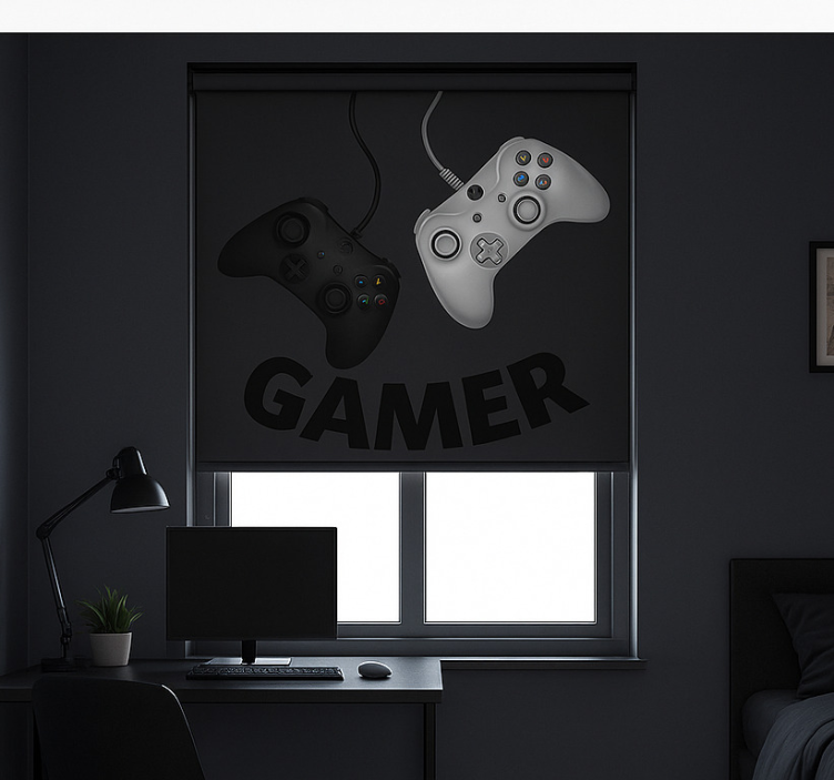 Store enrouleur gamer contrôleurs originaux oscillants - TenStickers