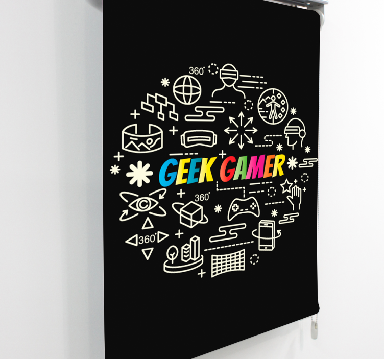 Store enrouleur geek griffonnages de jeu - TenStickers