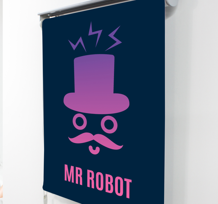 Store enrouleur geek robot gentilhomme - TenStickers
