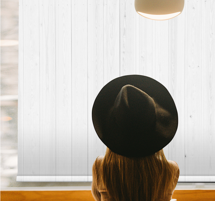 Store enrouleur moderne planches de bois grises - TenStickers