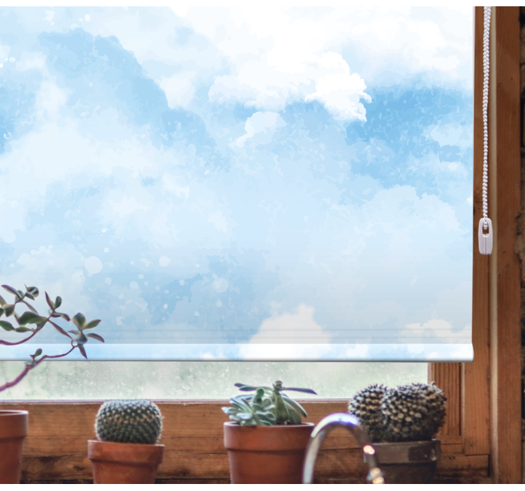 Store enrouleur nuage design bleu doux - TenStickers