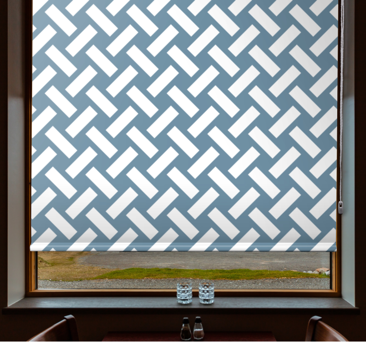 Store enrouleur textures et motifs motif linéaire entrelacé - TenStickers