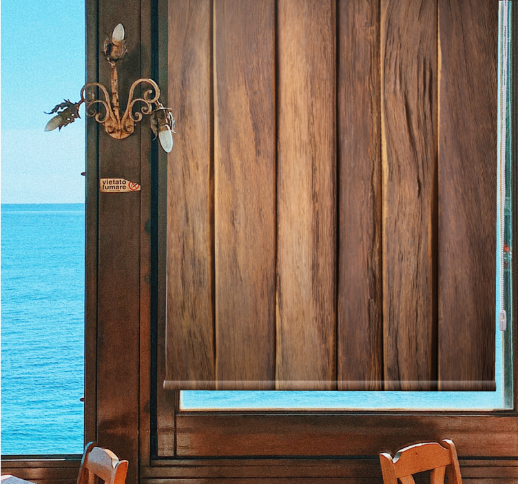 Store enrouleur textures et motifs panneaux de grain de bois - TenStickers