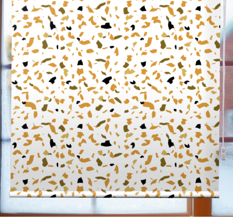 Store enrouleur textures et motifs terrazzo marron et beige - TenStickers