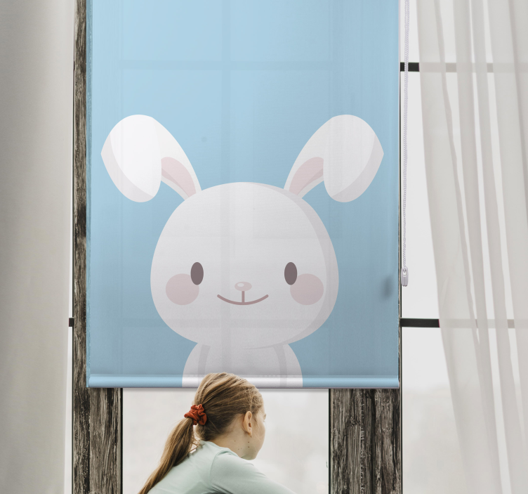 Stores nordiques Lapin blanc - TenStickers