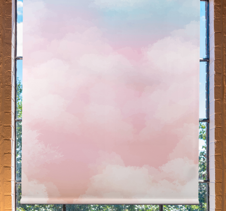 Stores nuages Texture bleu clair et rose - TenStickers