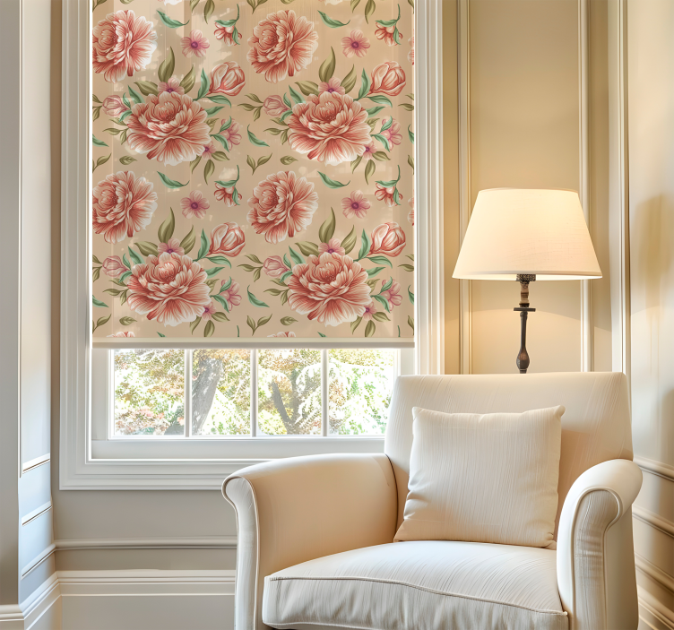 Store enrouleur salon bouquet de fleurs classique - TenStickers