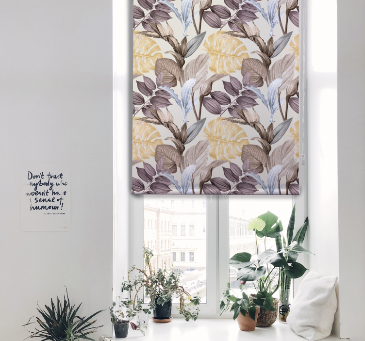 Stores enrouleurs plantes tropicales motif XXL - TenStickers