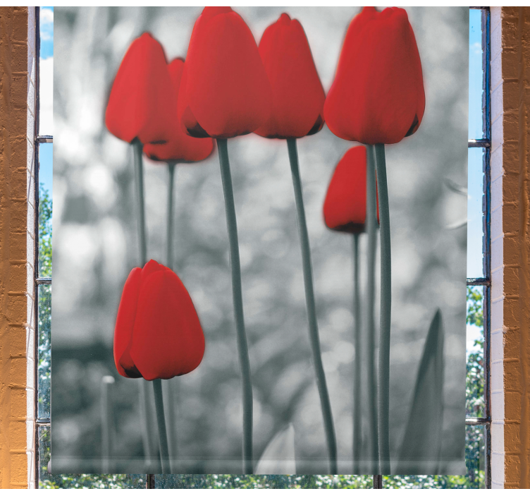 Stores fleurs Tulipes rouges colorées - TenStickers