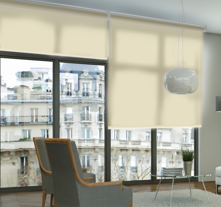 Store enrouleur translucide beige uni - TenStickers