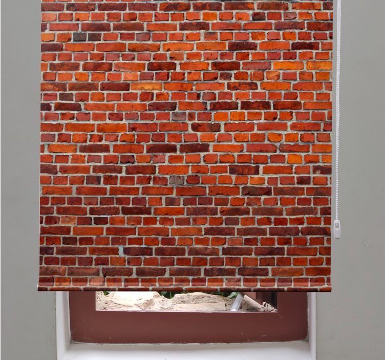 Store enrouleur salon briques modernes "style industriel" - TenStickers