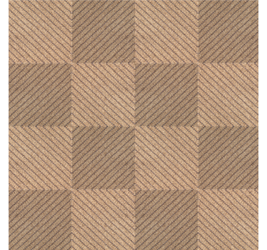 Store enrouleur salon motif de carrés de jute - TenStickers