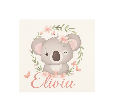 Store enrouleur personnalisé koala avec nom - TenStickers