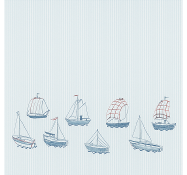 Store enrouleur chambre enfant voiliers bleus - TenStickers