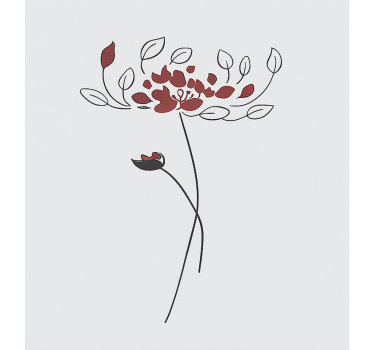Store enrouleur chambre enfant croquis botanique minimaliste - TenStickers
