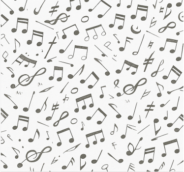 Store enrouleur chambre ado motif de notes de musique - TenStickers