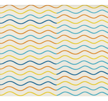 Store enrouleur chambre ado lignes ondulées colorées - TenStickers