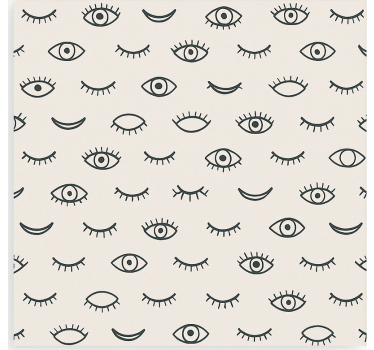 Store enrouleur chambre ado motif de cils - TenStickers