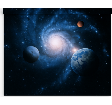 Store enrouleur chambre ado galaxie spirale cosmique - TenStickers