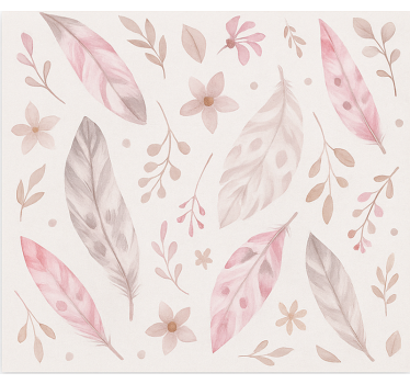 Store enrouleur chambre ado plumes roses - TenStickers