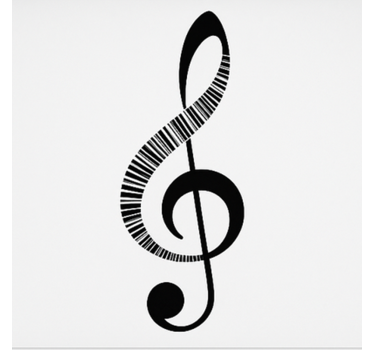 Store enrouleur chambre ado note de musique - TenStickers