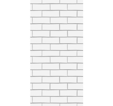 Store enrouleur salle à manger briques blanches épaisses - TenStickers